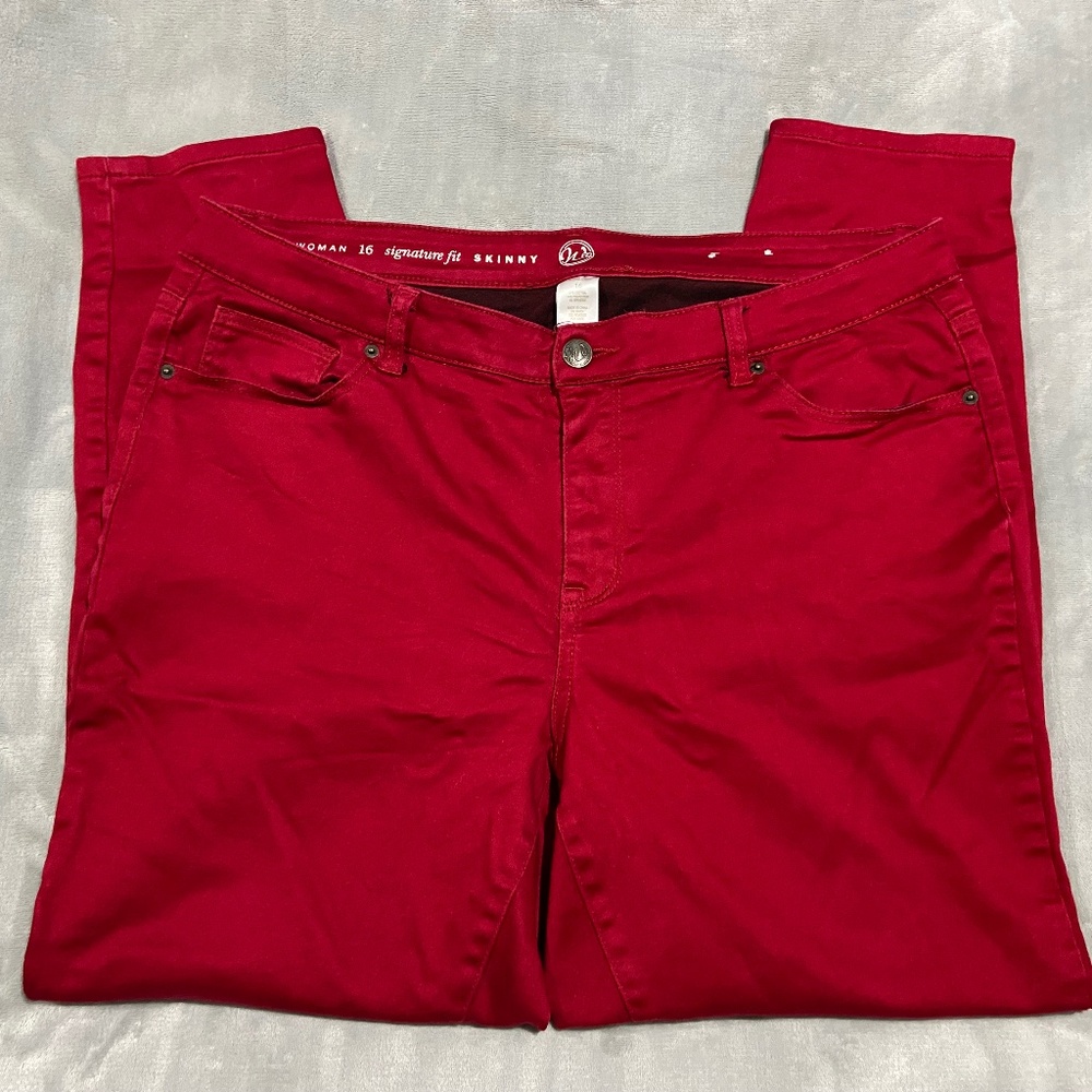 W62 Red Skinny Jeans